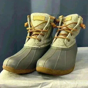 Sperry Grey Top Sider Boots